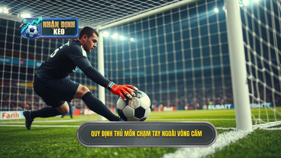 1. Quy định thủ môn chạm tay ngoài vòng cấm