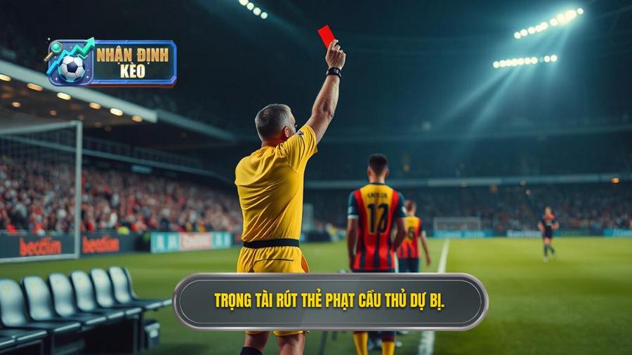 1. Trọng tài rút thẻ phạt cầu thủ dự bị.