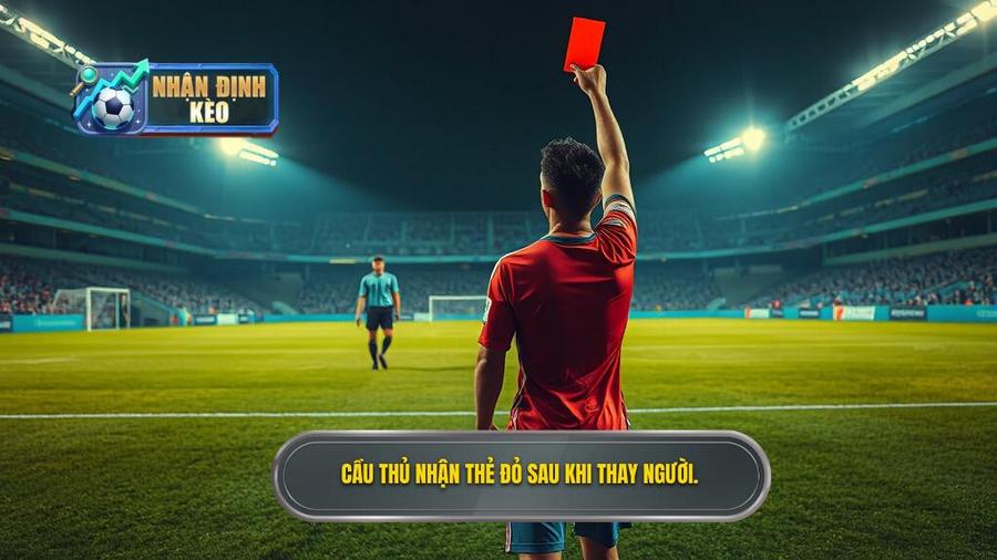 2. Cầu thủ nhận thẻ đỏ sau khi thay người.