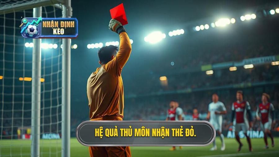 3. Hệ quả thủ môn nhận thẻ đỏ.