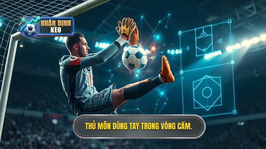 3. Thủ môn dùng tay trong vòng cấm.